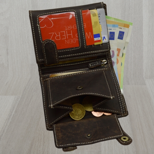 Wild Things Edition Herren Biker Geldbörsen mit RFID Schutz Hosenkette (Hochf. braun)